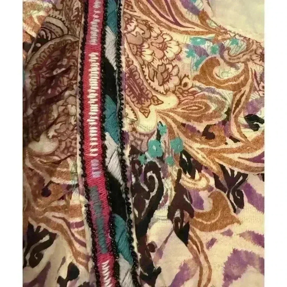 Inc Inter Concepts Luxe Boho Paisley Zebra‎ Tie-Waist Mini Dress Small TORN - Picture 16 of 16